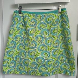 Lilly Pulitzer Carmella skirt. Pistachio green. Cotton.